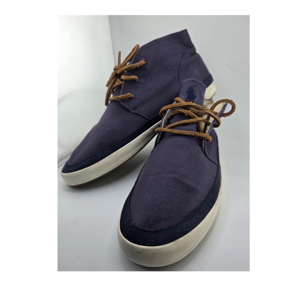 Polo Ralph Lauren Erwin Chukka Sneakers Boots Navy Canvas Men's 11.5D